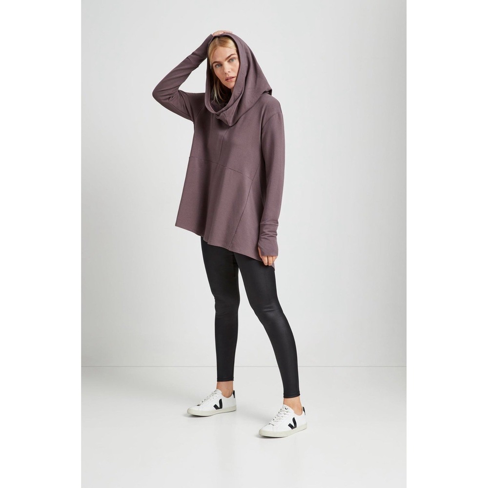 Marcella Firenze Hoodie XS Purple Anthracite Oversized Lightweight French Tunic